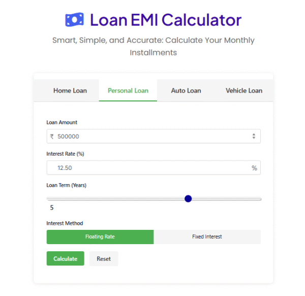 Loan EMI Calculator – Smart Repayment Planning Plugin - Image 3